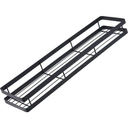 Metal Spice Jar Storage Rack Wall Mounted Hanging Seasoning Spice Shelf Holder For Kitchen Cabinet Bathroom Organizer