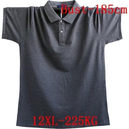 High quality autumn men casual polo shirts long sleeve large size 6XL 7XL 8XL 9XL 10XL letter tees loose tops black 54 56 52