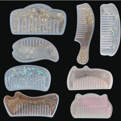 Comb Series Silicone Mold Epoxy Resin Jewelry Making Cosmetic Tools DIY Hand Craft Fondant Sugarcraft Cake Baking Moulds
