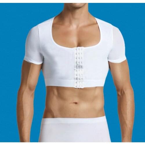 Slimming Body Tops Men Gynecomastia Chest Shaper Posture Corrector Male New Control Back Supportor Undershirt Prayger 3261 Hook
