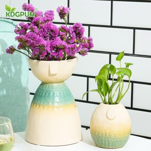 Modern Handmade Ceramic Vase Hydroponic Flower Arrangement Ceramic Bottle Surface Nordic Creative Home Decoration Ornaments Art