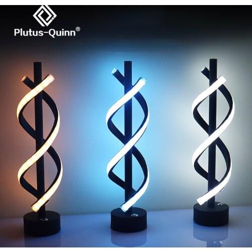Spiral LED Desk Lamp Modern Minimalist Lighting Design Touch Control Table Light for Bedroom Bedside Bar Restaurant Night lights