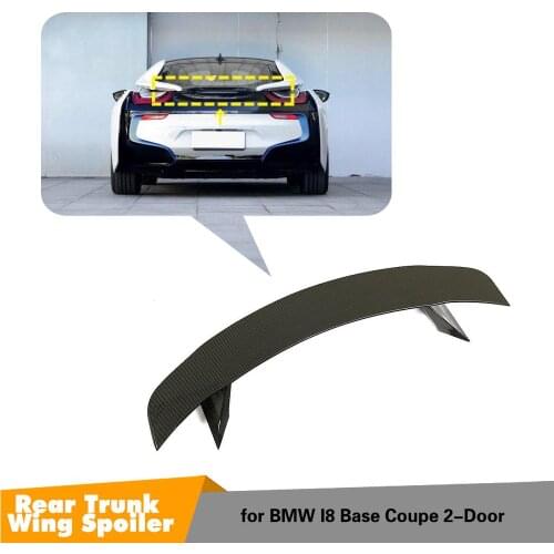 Carbon Fiber SPOILERS CAR REAR WING TRUNK LIP SPOILER FOR BMW I8 2014-2018