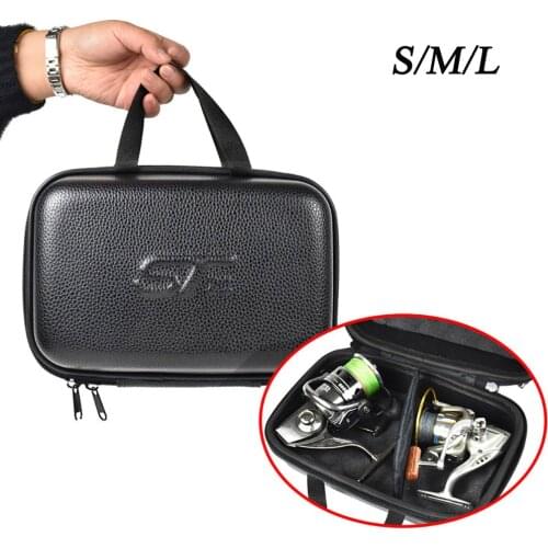 AS Fishing Reel Bag Spinning Reel Case Cover Leather Fishing Reel Bag Waterproof Shockproof Fishing Tackle Protective Case Bag