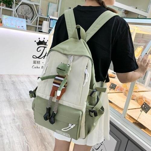 Backpack 2021 New Waterproof for Nylon Women Multi Pocket Travel Backpacks Female School Bag for Teenage Girls Backpack