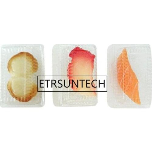 10000pcs Transparent Plastic Sushi Box Disposable Clear Single Sashimi Salmon Sushi Mini Small Cake Packing Packaging Box