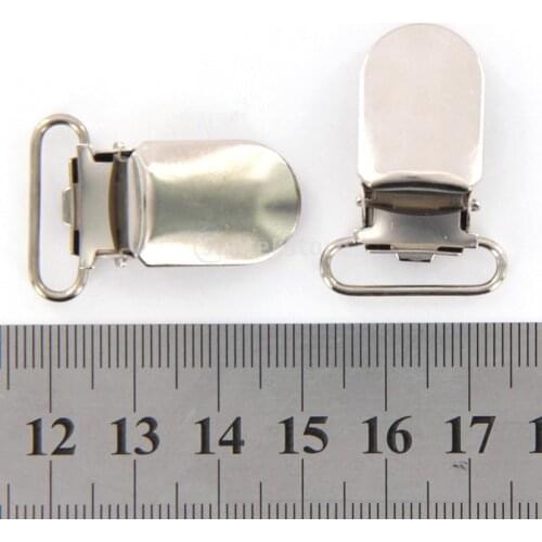 20pcs/Lot Metal Pacifier Suspender Clips 2.5 cm for webbing strap DIY Clothes Accessories