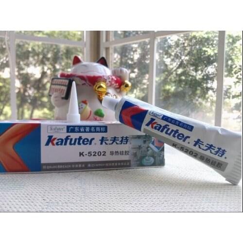 5pcs Kafuter 80g K-5202 thermal silica CPU heat silicone LED light special glue thermal conductivity 0.8 gray