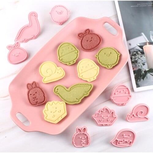 8Pcs/set Cookie Cutters Fondant Cutter Plastic animal Shape Cookie Mold DIY Fondant Pastry Decorating Baking Biscuit mold