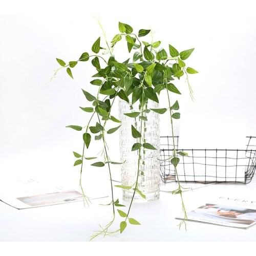 96cm Simulation Fern Grass Green Plant Artificial Fern Iron Leaves Flower Wall Hanging Plants For Home Decoration Wedding