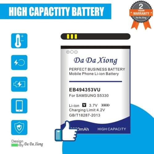 Da Da Xiong 2700mAh EB494353VU Battery for Samsung Galaxy Mini S5750 S5570 s5250 S7230/E S5330 C6712 S5578 I559 I339 S5750