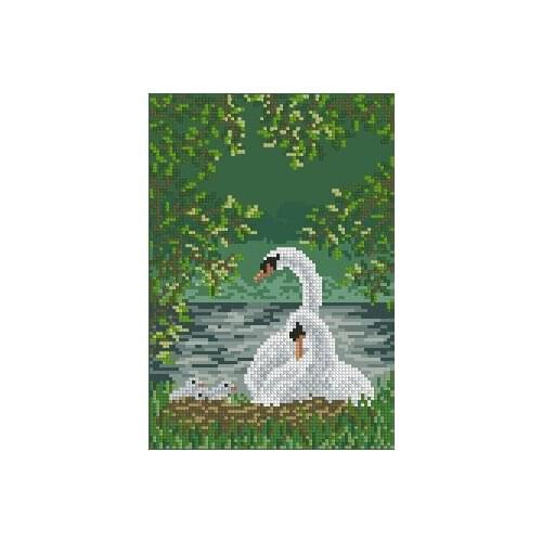 FREE delivery hot selling Top Quality counted cross stitch kit swan swans lake
