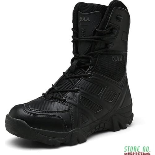Big Size 47 Tactical Mens Military Boot 2020 Waterproof High Top Desert Tactical Boots Combat Boots Men Outdoor Climbing Sport
