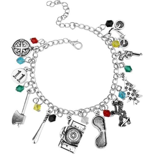 Stranger Thing Vintage Bracelet Camera Motorcycle Phone Bracelet Charm Bangle Cosplay Accessories Costume Props Holiday Gifts