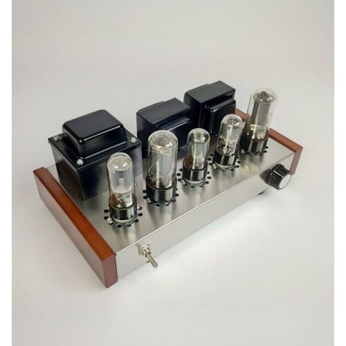 Latest upgrade/Home Audio Tube Amplifier DIY Kits 5Z4P+6H8C+6P3P Stainless Steel Case Output 8W*2/Finished product
