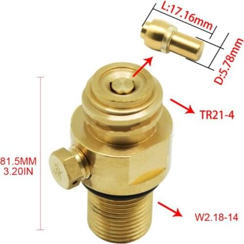 Cylinder CO2 Refill Adapter TR21-4 Thread Converter Fit for W21.8-14 Connector