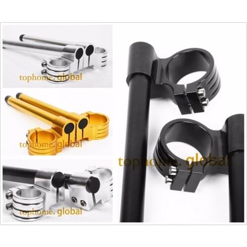 CNC 51mm Riser Clip-Ons handlebars Lift handle bar Fork Tube One Pair Black/Gold/Silver Motorcycle Handbar Clip Ons Clipon