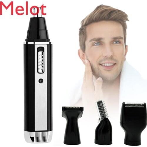 4 In 1 Electric Nose Trimmer Water Resistant Ear Shaver Hair Clipper Nose Hair Removal Beard Trimer for Men Epilator