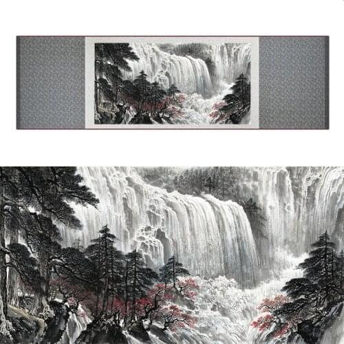Landscape art painting Mountain and River art painting Sunburst painting Chinese landscape painting19062912
