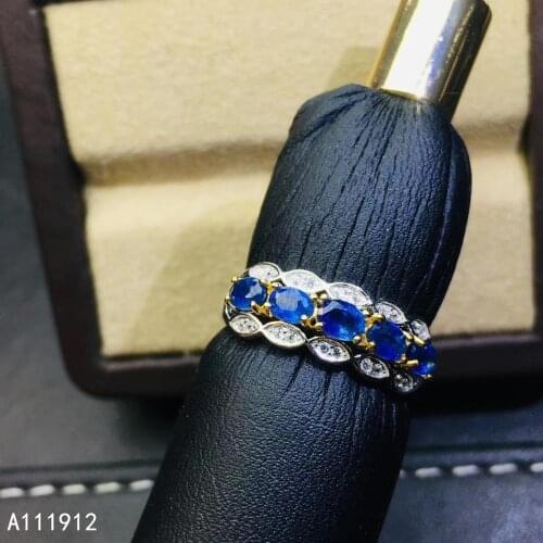KJJEAXCMY fine jewelry natural sapphire 925 sterling silver new gemstone women ring support test exquisite