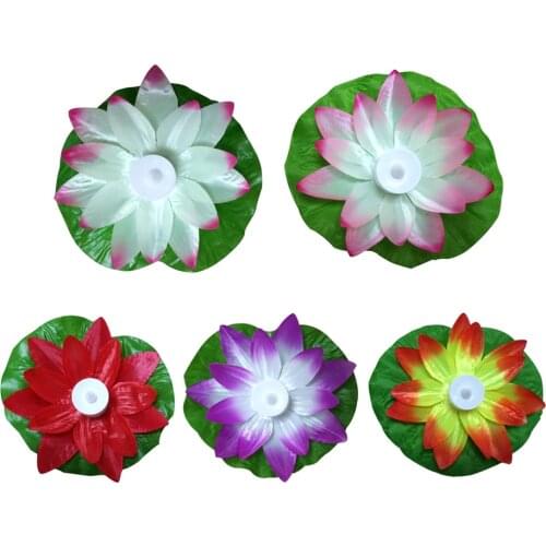 Lotus Light Pond Lantern Floating Led Festival Outdoor Solar Powered Waterproof Garden Decorative Lighting Lamp Battery Powered