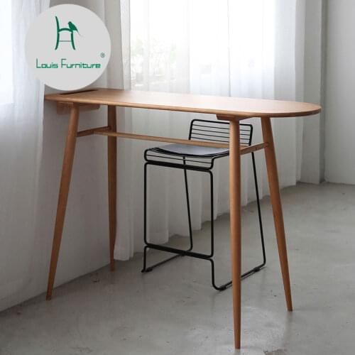 Louis fashion Bar Tables Original furniture solid wood cherry black walnut Nordic barsmall household
