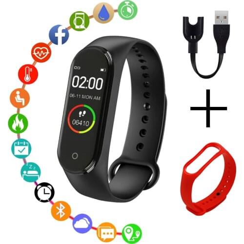 M4 Mens Electronic Watches Pedometer Anti-lost Connect The Phone Suitable For Men Women Casual Fashion Date Display Bluetooth