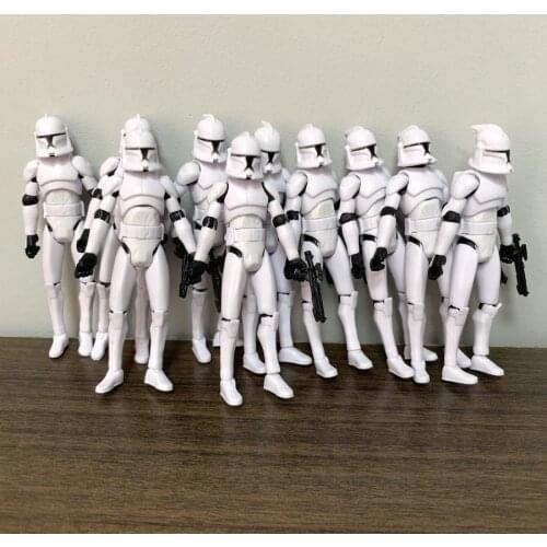 Lot 10X No.5 Clone Republic Trooper 3.75" Loose Action Figures With Guns Accessories Clone Wars Moive Toy Kids Gift