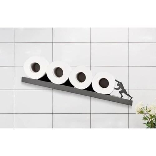 New Multiple Toilet Paper Holder Wall Mounted Tissue Handmade 4 Types Figured Wc Roll Towel Stand Storage Shelf מתקן לנייר טואלט