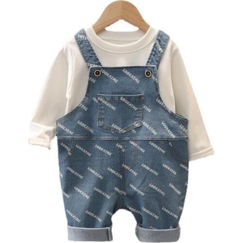 New Spring Autumn Baby Girl Clothes Children Boys Cotton Sport T-Shirt Overalls 2Pcs/Sets Toddler Casual Costume Kids Tracksuits
