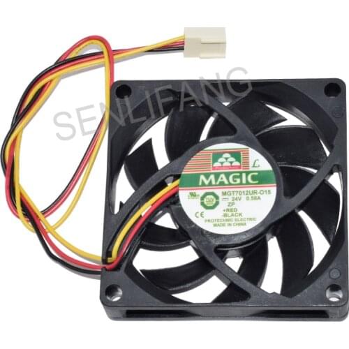 Genuine For MAGIC MGT7012UR-015 MGT7012UR 015 12V 0.58A 3pin 3wire 7015 70X70X15MM Cooling Fan Free shipping