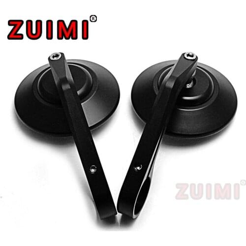 Suitable for Deri motorcycle rearview mirror, anti-glare convex glass, smoky blue round parts, 7/8 inch, CNC, machined aluminum