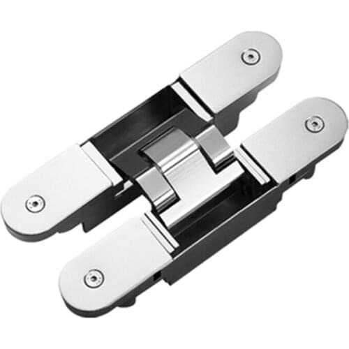 Invisible Hinge Heavy Duty Zinc Alloy Concealed Hidden Cross 180 Degree Inside Outside Swing Hinge 3 Way Adjustable Butt Hinge