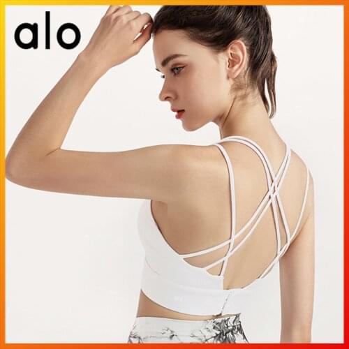 Alo Yoga 2021 Summer Three ColorsWomens Sports Bra Free Leisure Fitness Running Top Crop Tube Top YW054