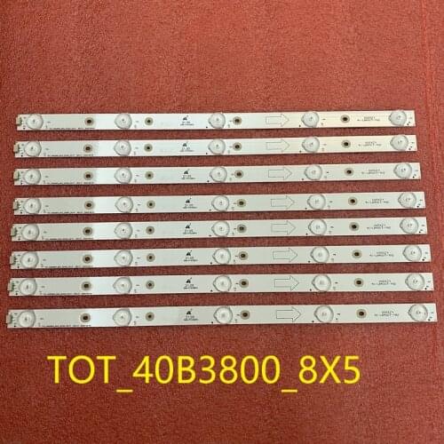 8pcs/set LED bar For Ph40b28dsgw PLE-4005FHD 006-P1K3387B LVF4000T E1 V1 V4 LEKT40B3800 L40B2800 TOT_40B3800 8X5