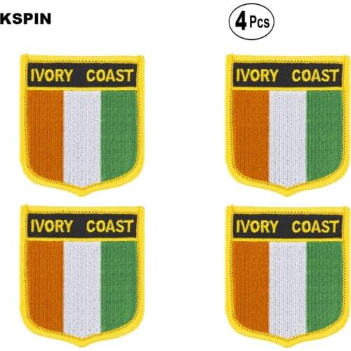 Ivory Coast Shiled Shape flag patches national flag patches for Cothing DIY Decoration