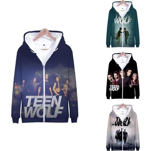 3 to 20 years 3d Hoodies Teen Wolf printed Boys Hoodies And Sweatshirt harajuku Streetwear Jacket Coat Brand Clothes