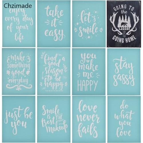 Lychee Life DIY Word Silk Screen Printing Stencil For Polymer Clay T-Shirts Ceramic Tile Glass Handbags Fabric