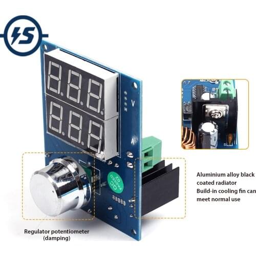 XH-M403 DC-DC Digital Voltage Regulator Buck Step Down Power Supply Module 5-36V to 1.3-32V Over Temperature Protection