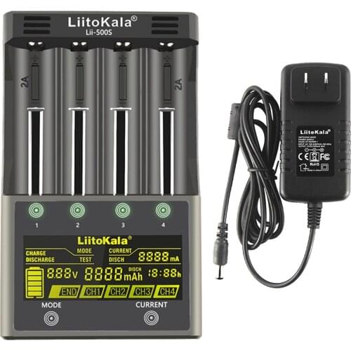 LiitoKala Lii-500S Lii-PD4 Lii-S6 Lii-500 attery Charger for 18650 26650 21700 18350 AA AAA 3.7V 1.2V lithium NiMH battery