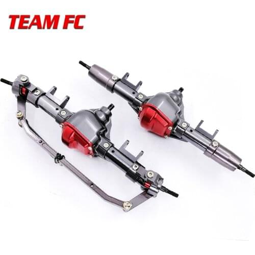 1Set 1/10 Rc Car Complete Alloy CNC Metal Front And Rear Axle With Arm CNC Machined For 1:10 Rc Crawler AXIAL SCX10 RC4WD S242