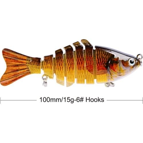 1PCS Fishing Lure Multi Jointed Hard Bait 10cm 15g Lifelike joint bait Wobblers 7 Segments Swimbait Fishing Lure Crankbait