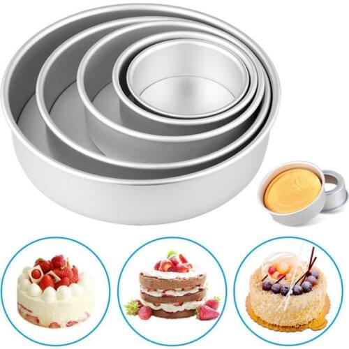 2/4/6/8/10 Inch Cake Mold Aluminium Alloy Round DIY Cakes Pastry Mould Baking Tin Pan Kitchen Tool Cake Fondant Mold