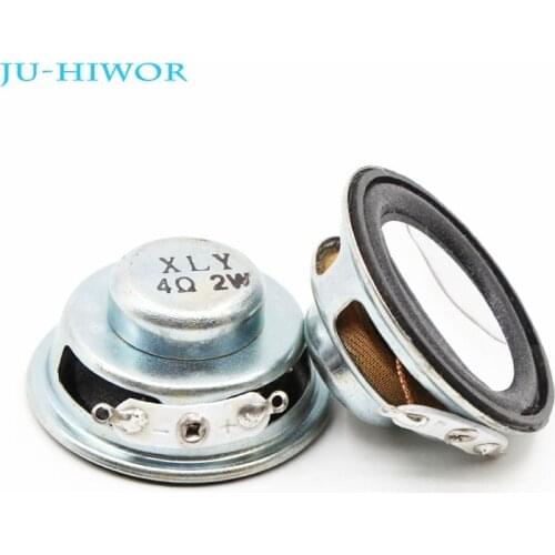 2pcs 4R 2W Loudspeaker 36MM Diameter Internal Magnetic 18MM Foam Edge Slivery Bright Hat Height 17MM