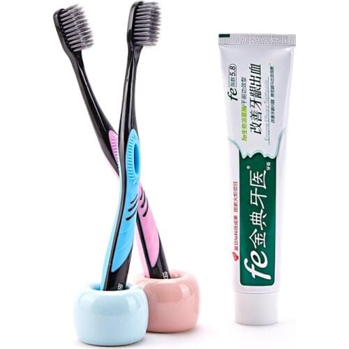 2PCS Double Ultra Soft Bamboo Charcoal Toothbrush, Nano Brush Oral Care, Beautiful clean gum massage toothbrush