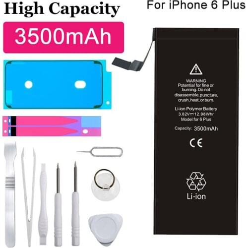 Battery For iPhone 6 Plus/6Plus/6+/6P 3500mAh High Capacity Phone Replacement For iPhone 6 Plus Batteries+ Free Tools
