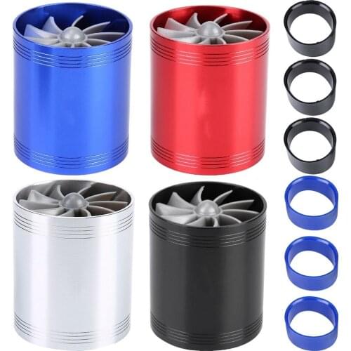 Car Air Intake Turbonator Dual Fan Turbine Super Charger Gas Fuel Saver Turbo Automotive professional spare parts
