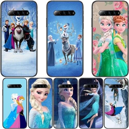 Frozen Princess Anime Phone Case For xiaomi redmi Black Shark 4 Pro 2 3 3s Cases Helo Black Cover Silicone Back Prett mini cove