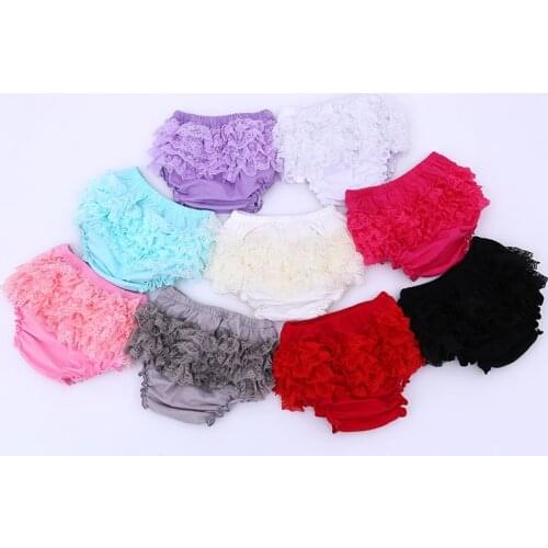 Baby Cotton Lace Bloomers Shorts Cute Baby Diaper Cover Newborn Flower Shorts Toddler Fashion Summer Satin Pants With Skirt