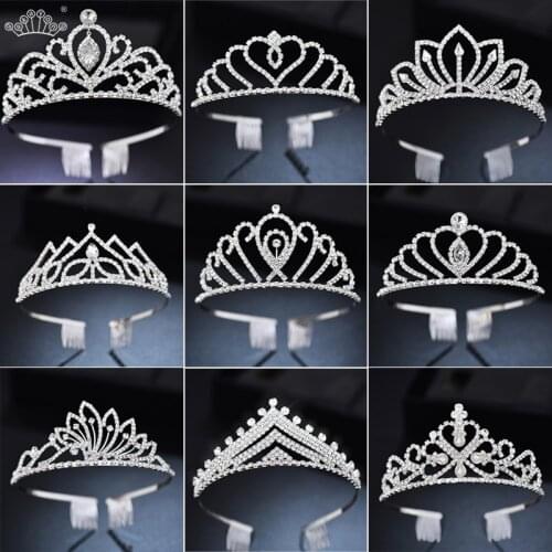 Crystal Bride Tiaras and Crowns Fashion Queen For Wedding Crown Headpiece Wedding Hair Jewelry Accessories
